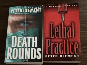 Lot of 2 Peter Clement Paperback Books: Death Rounds & Lethal Practice - Picture 1 of 4