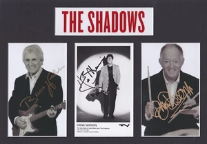 Autógrafo Hank Marvin Acantilado Richard Bruce Welch B firmado a mano por Monte The Shadows - Imagen 1 de 2