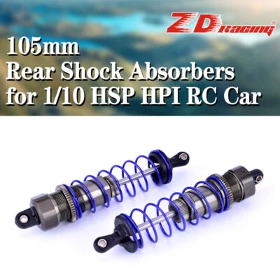 2Pcs ZD Racing 105mm Rear Shock Absorber Damper Suspension for 1/10 HSP RC Car - Image 1 of 4