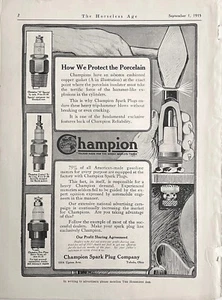 1915 AD Champion Zündkerze Co Toledo OH Plug mit asbestgepolsterter Dichtung - Bild 1 von 1