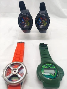 Marvel Avengers 4 pack Watches Hulk Spiderman Untested As-Is - Picture 1 of 11