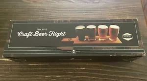Four Piece Set Craft Beer Flight Ross & Rye Paddle Tasting - Picture 1 of 7