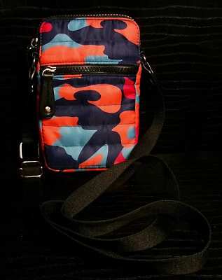 Nuevo sin etiquetas Bolso Bandolera Sondra Roberts Cuadrado Rosa Azul Marino Naranja Mini Acolchado Cartera Foto 1 de 3