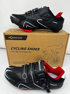 KESCOO Unisex Men's Women's CYCLING SHOES Sz 40 6.5 Men, 8 1/2 Women - BLACK - Picture 1 of 6