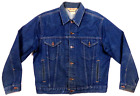 Vintage 80er Jahre Big Mac Arbeitskleidung Trucker Western Denim Jeans blau Herrenjacke L