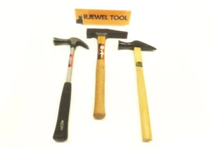 Unused Japanese Vintage Hammer  Genno 玄能 金槌  set of 3 Japanese carpenter tools - Picture 1 of 13