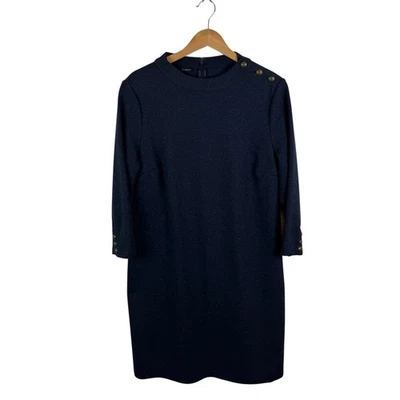 Vestido Talbots Cambio Grande Azul Carrera Mod Clásico Otoño Oficina Neutro Minimalista Foto 1 de 4