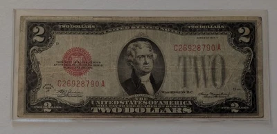 US Two Dollars, 1928 D, $2 Red Seal - Image 1 of 2