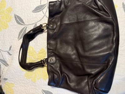 SIGRID OLSEN Black Genuine Leather Tote Purse Handbag NEW - Image 1 of 4