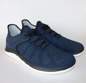 MENS JOHNSTON & MURPHY KNIT SHOES Sneakers BLUE Size 12 Medium LNC - Picture 1 of 10