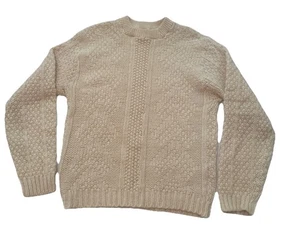 Vintage Sears Sportswear Gray Cable Knit Wool Blend Sweater Men’s L Tall 80s - Picture 1 of 12