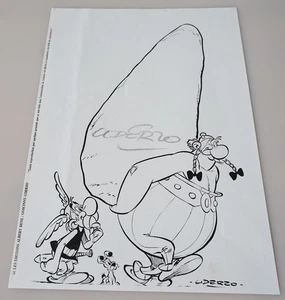 ALBERT UDERZO - orig. Autogramm auf Asterix-Zeichnung - autograph, signed - Picture 1 of 1