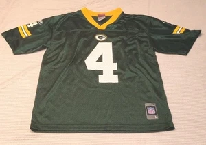 Green Bay Packers maglia uomo grande verde oro NFL football bott Favre 4 Reebok - Foto 1 di 9