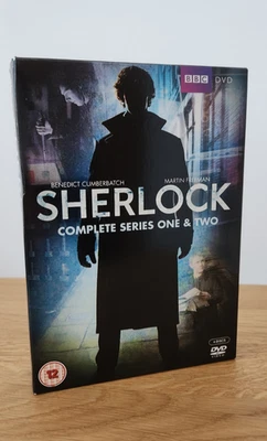 *GOOD CONDITION* BBC SHERLOCK COMPLETE SERIES 1 & 2 DVD BOX SET REGION 2 & 4 - Image 1 of 4