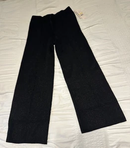 Nanette Lapore Black Shimmer Lurex Lounge Pants Women’s Size Medium NWT - Picture 1 of 11
