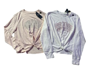 abercrombie girls 9/10 New Shirt Lot Long Sleeve Twist Pair - Picture 1 of 5