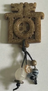 Colgante Medallón Antiguo Jade Dragón Foo Perro Tallado De Colección - Imagen 1 de 7