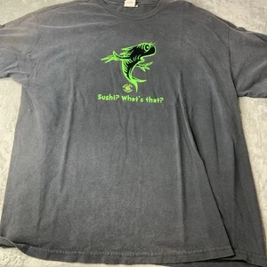 Camiseta De Colección El Gato en el Sombrero Dr Seuss Fish Sushi 2003 Promocional Película Oficial XL - Imagen 1 de 6
