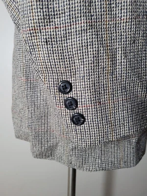 46R Brooks Brothers Unconstructed Tan Red Green Check tweed Jacket Blazer Coat - Image 1 of 4