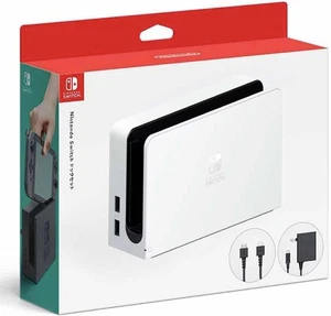 Nintendo Switch OLED Docking Station Set w/ LAN Port, AC Adapter & HDMI Cable - Picture 1 of 7