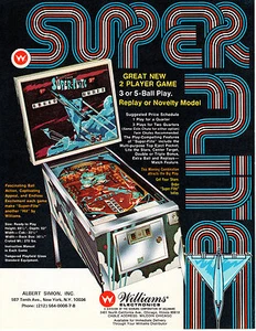 SUPER-FLITE Original FLYER Pinball Promo WILLIAMS 1974 Prospekt Werbung Slick - Bild 1 von 1