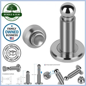 Adjustable Stainless Steel Magnetic Door Holder Heavy Duty Wall Floor Mount - Picture 1 of 9