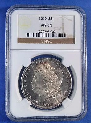 1880 Morgan Silver Dollar NGC MS64-Nice Edge Tone - Image 1 of 4