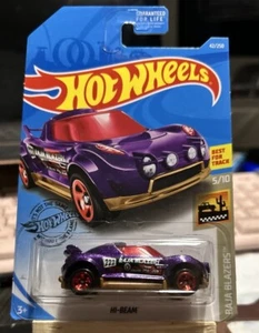 2019 Hot Wheels #42 Baja Blazers 5/10 HI BEAM Purple Variant w/Red 5 Spoke Wheel - Picture 1 of 2