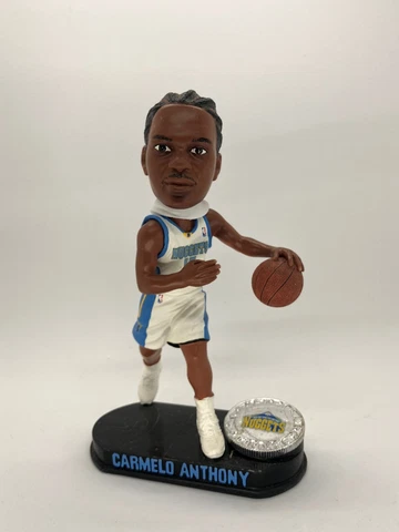 Carmelo Anthony Bobblehead. Denver Nuggets Bobblehead. Original Box. Silver Coin Cover