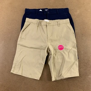 The Children's Place Girls 14 Plus Tidal/Sandy Uniform Chino Shorts 2 Pack NWT - Picture 1 of 6