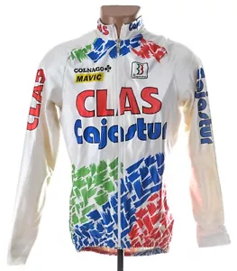 CHAQUETA VELO CICLISMO VINTAGE CLASE CAJASTUR JERSEY BIEMME TALLA L - Imagen 1 de 9