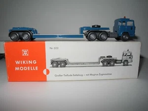 VINTAGE WIKING 1:87 MAGIRUS 235 D HEAVY DUTY TIEFLADER 724/1B MINT AND BOXED - Picture 1 of 7
