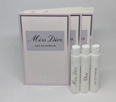 3x DIOR Miss Dior EAU DE PARFUM (3x 1ml Size Sample Spray) EDP Ladies - Image 1 of 2