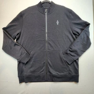 Skechers Hoodless Hoodie Jacket 2XL Black Full Zip Pockets Logo Cotton Blend - Picture 1 of 11