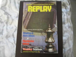 FA CUP FINAL REPLAY PROGRAMME + Ticket 26/5/83 Brighton v Manchester United - Picture 1 of 5