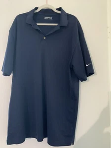 Nike Poloshirt Herren 2XL XXL Dri Fit Golf Navy Blau Polyester Kurzarm - Bild 1 von 7