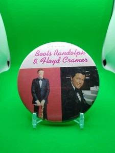 3" Vintage Boots Randolph Floyd Cramer Concert Advertising Pin Badge Lot Casino - Picture 1 of 4