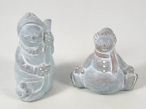 2000 2001 Signed Isabel Bloom Retired Hockey Snowman - Set of 2 - Picture 1 of 3