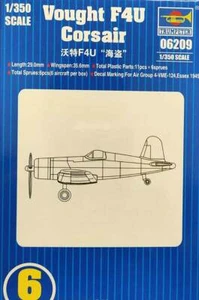 Kit de modelo Trumpeter Vought F4U Corsair Clear Air Group 4-VME-126 Essex 1:350 - Imagen 1 de 2