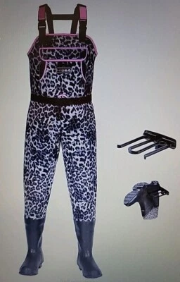 HISEA Women Neoprene Chest Waders 400G Insulated Bootfoot Fish Hunt LEOPARD NEW - Image 1 of 4