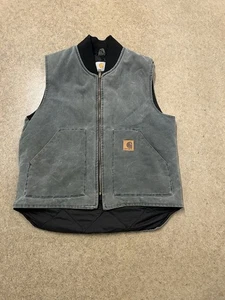 Gilet vintage Carhartt Arctic trapuntato foderato arenaria senza etichetta uomo L Hunter verde - Foto 1 di 9