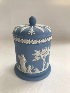 Wedgwood Blue jasperware Candy Jar - Picture 1 of 11