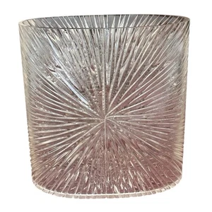 De colección MCM STARBURST Acrílico Lucite Transparente Celebridad Ovalada Basura Bote de Basura - Imagen 1 de 3