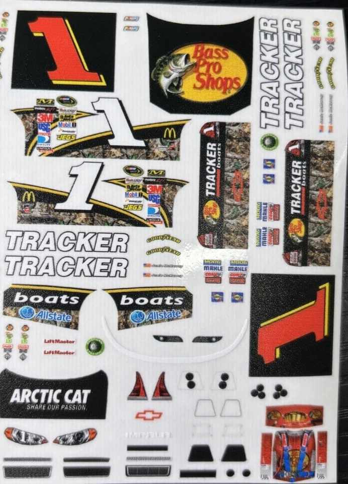 Calcomanías personalizadas 2012 Jamie McMurray #1 Bass Pro escala 1/64 NASCAR peeling & stick Foto 1 de 1