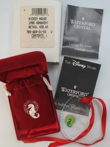 WATERFORD 1995 DISNEY CRYSTAL MICKEY MOUSE CHRISTMAS ORNAMENT MIB IRELAND - Picture 1 of 5