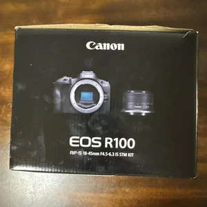 Canon EOS R100 24.1MP Spiegellose Kamera mit RF 18-45mm Objektiv Open Box - Bild 1 von 22