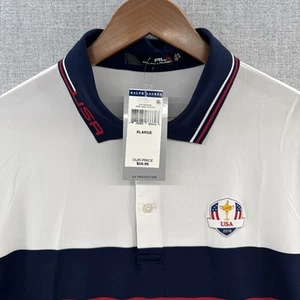 NEW RLX Ralph Lauren Polo Shirt Mens XL White Rydr Cup Golf Stretch Short Sleeve - Picture 1 of 15
