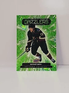 2022-23 Upper Deck Series 2 Dazzlers Nathan Smith Green Rookie - Picture 1 of 2