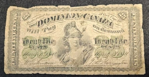 Dominion Of Canada 25 Cents Note 1870 ! Beauty - Picture 1 of 2