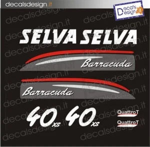 Adesivi motore marino fuoribordo Selva barracuda 40 cv gommone barca stickers - Imagen 1 de 1